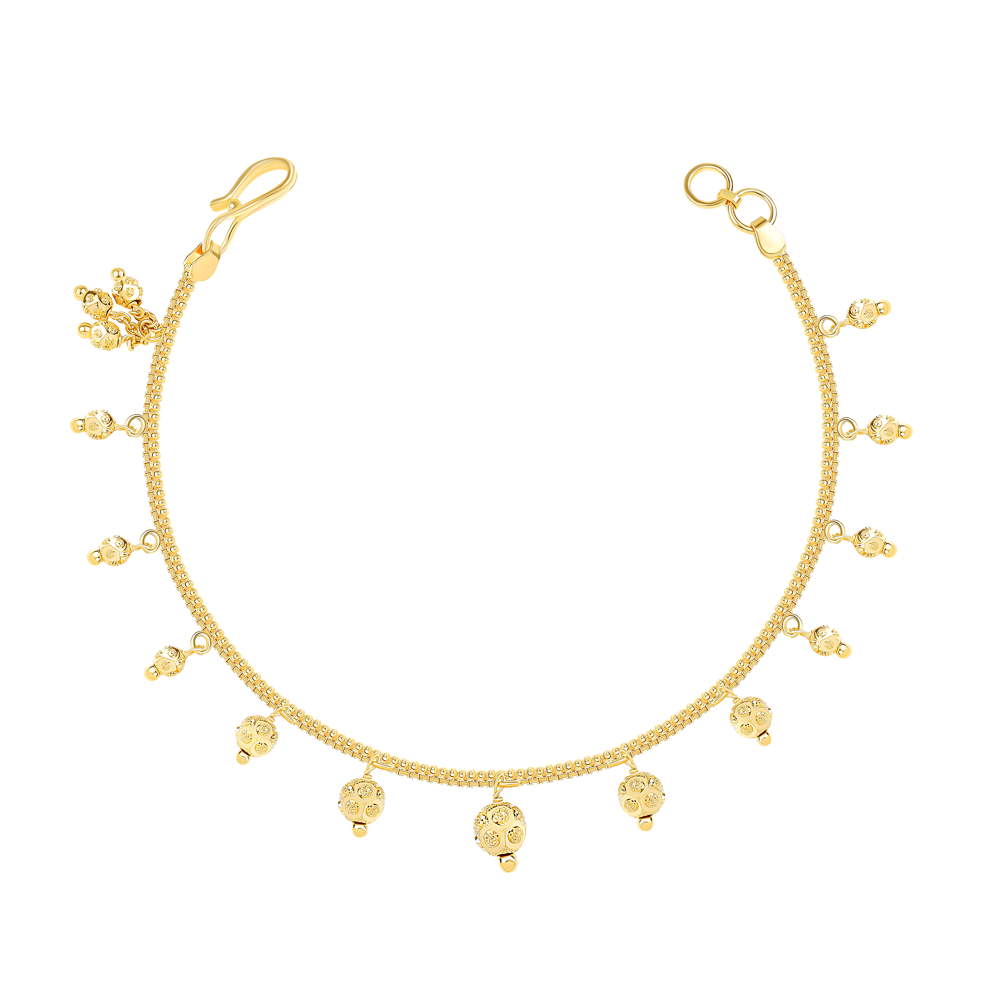 22K Gold Charms Bracelet (6.55G)