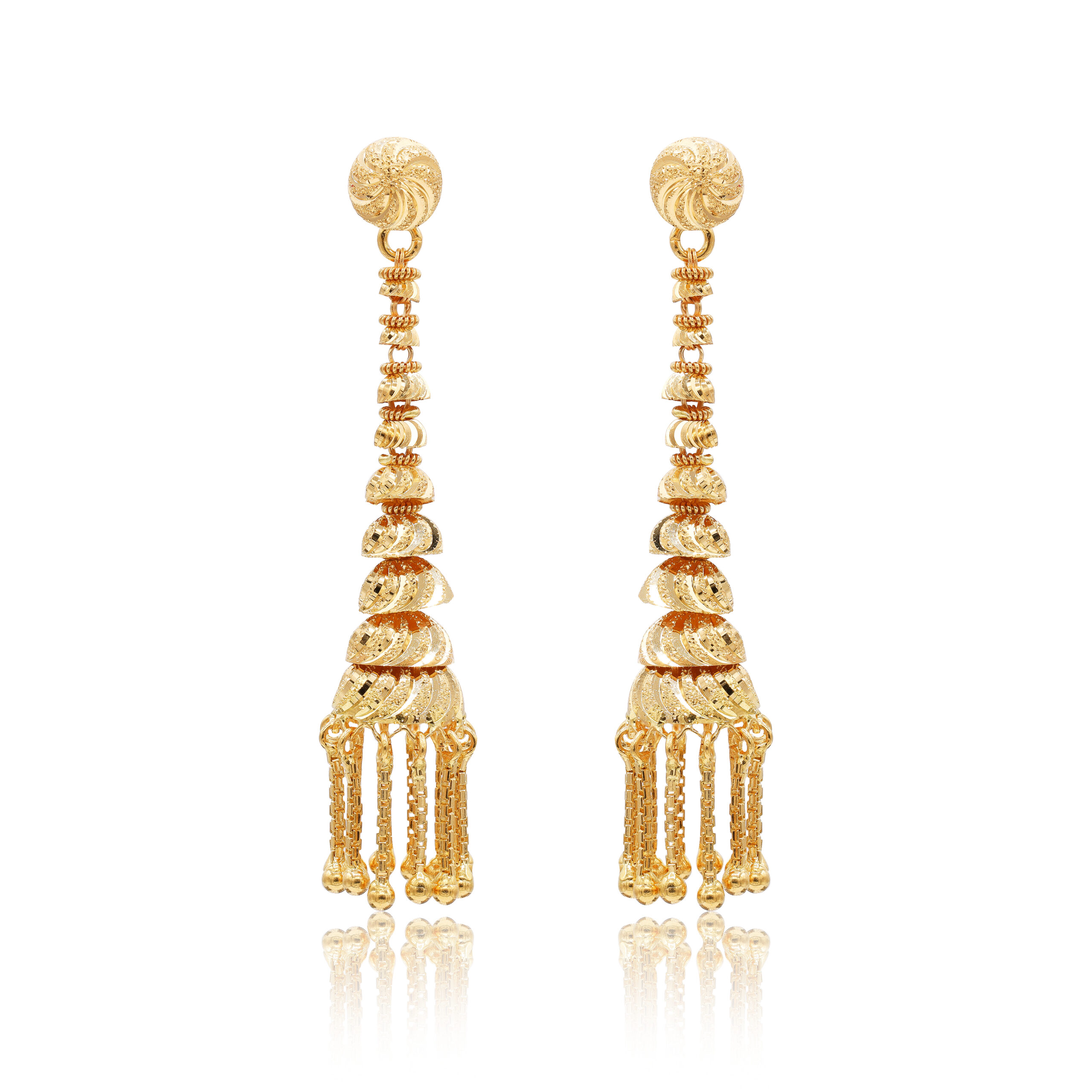 22K Gold Drop Earrings (12.30G)