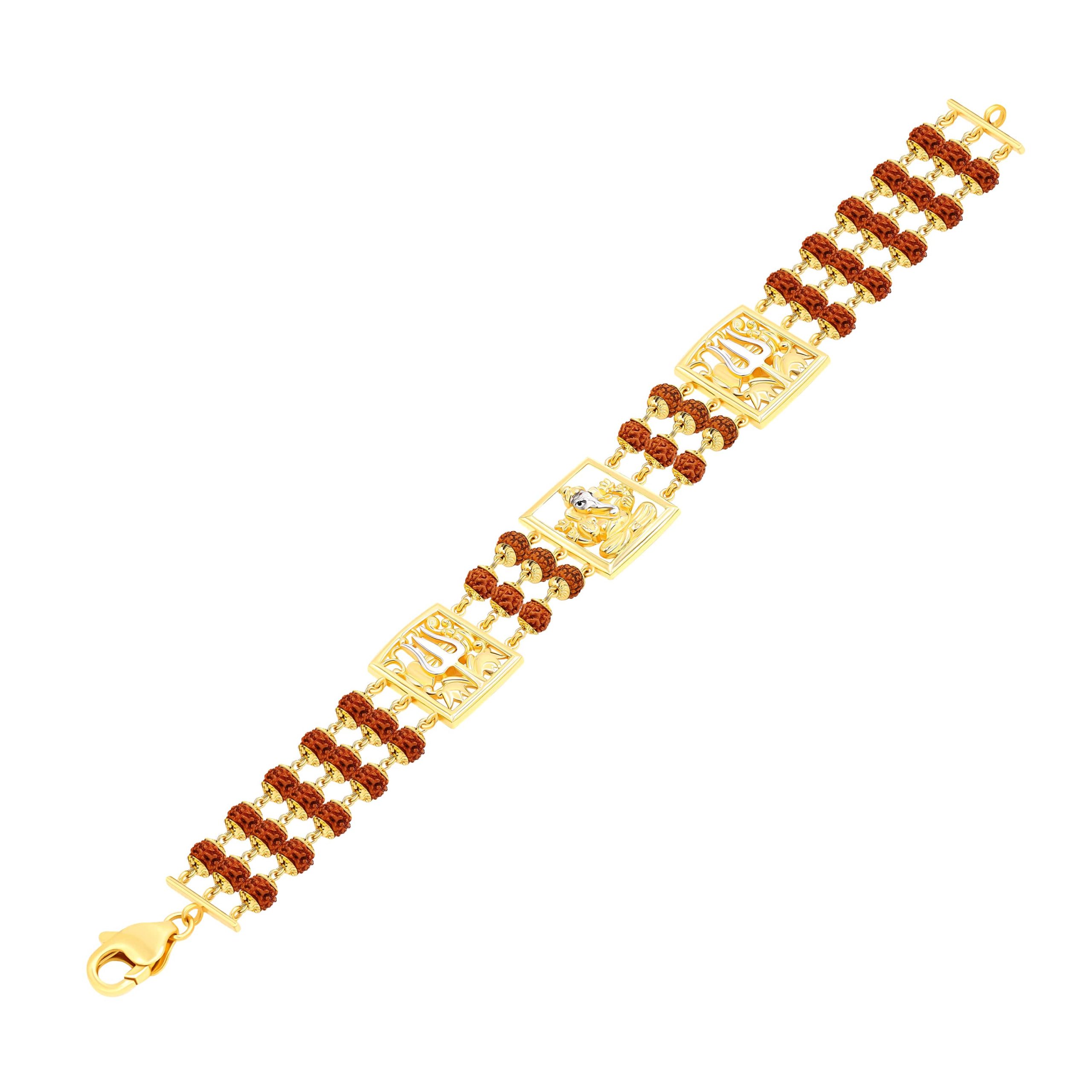 Buy Gold Plated Rudraksha Bracelet for Mental Peace & Serenity-sonthuy.vn