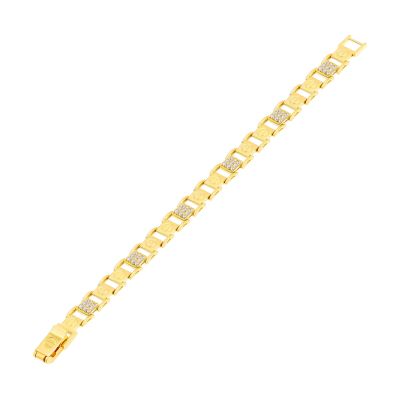 22K Gold CZ Men’s Bracelet (25.25G)