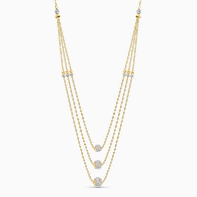 22K Gold Tiered Ball Necklace (10.15G)
