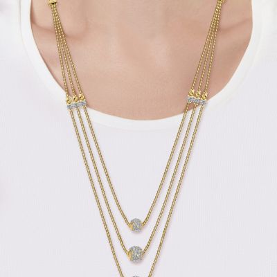 22K Gold Tiered Ball Necklace (10.15G)