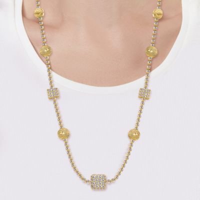 22K Gold Ball Necklace (13.25G)