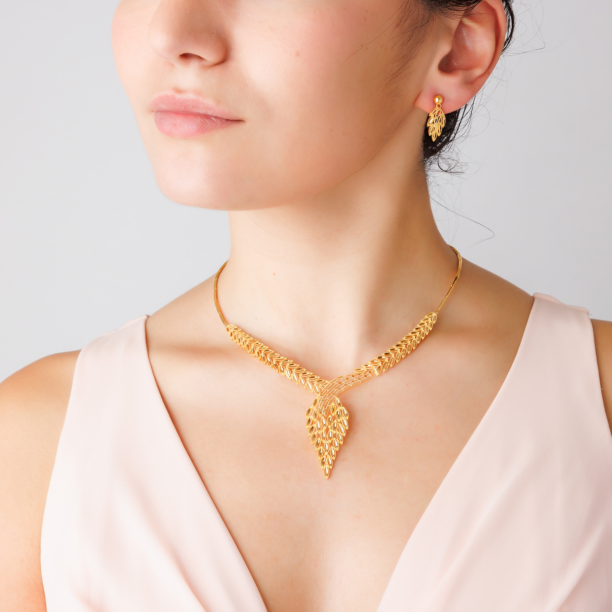 Buy Kamini 22K Gold Necklace 22 KT yellow gold (35.49 gm). | Online By  Giriraj Jewellers