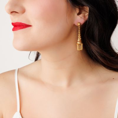 22K Gold Drop Earrings (12.30G)