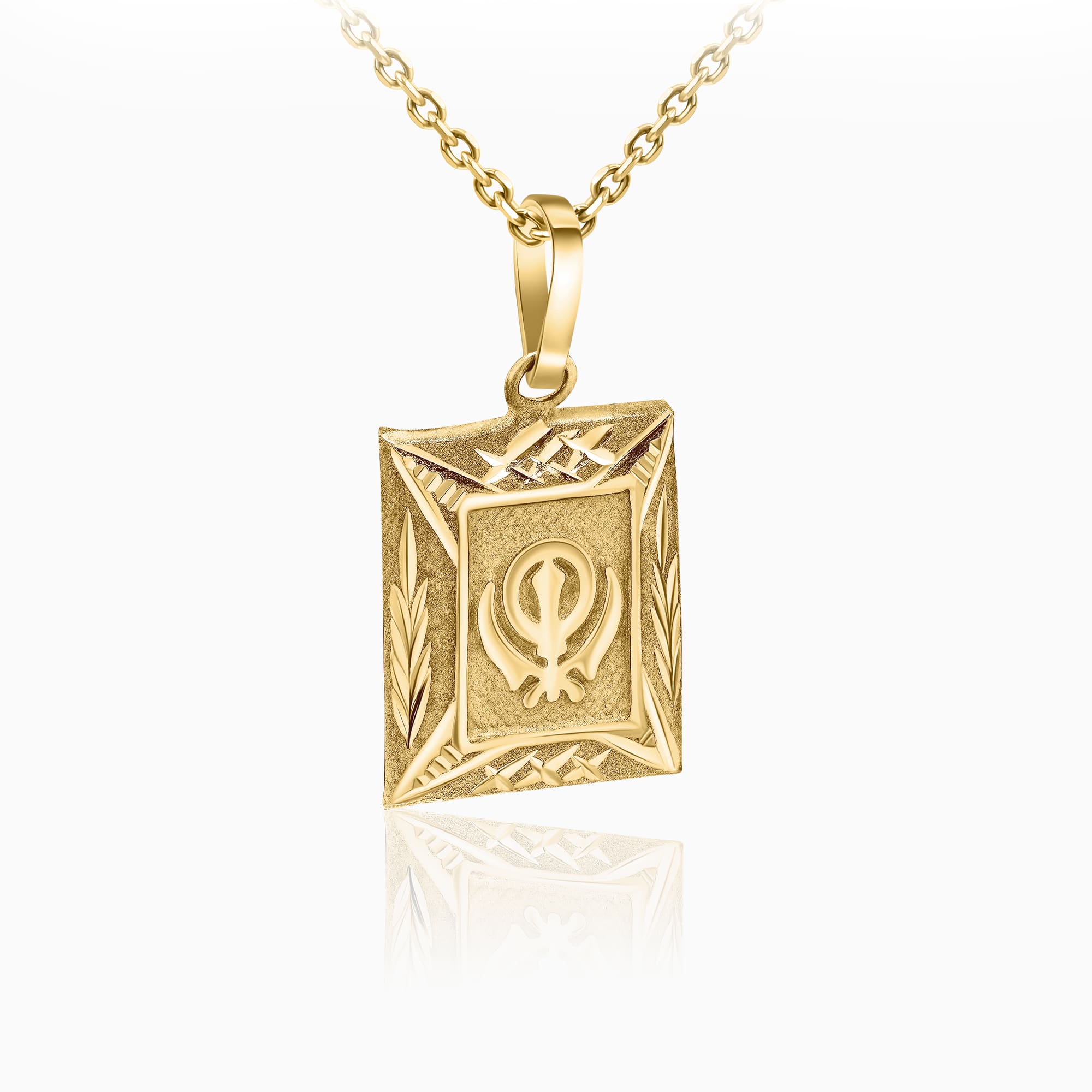 22K Gold Sikh Pendant (0.75G)