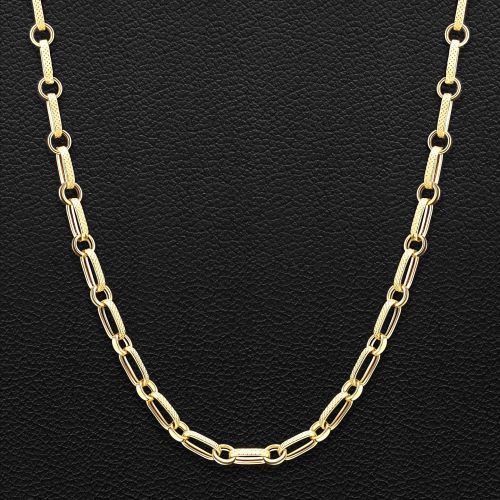 22K Gold Caviar Link Chain – 20 Inch