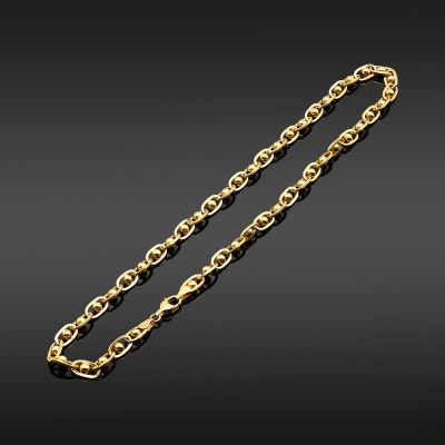 22K Gold Ball Link Chain – 16 Inch