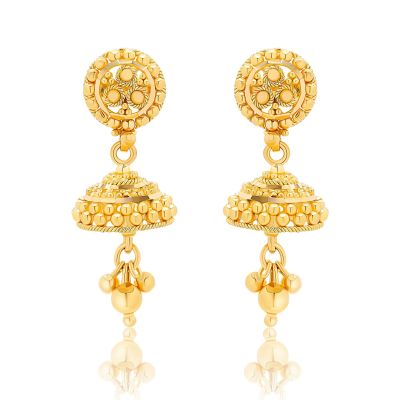 22K Gold Jhumka Earrings (6.65G)