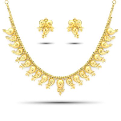 22K Gold ‘Mango Mala’ Necklace Set (26.55G)