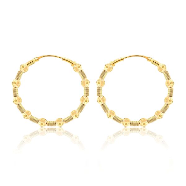 22K Gold Hoop Earrings