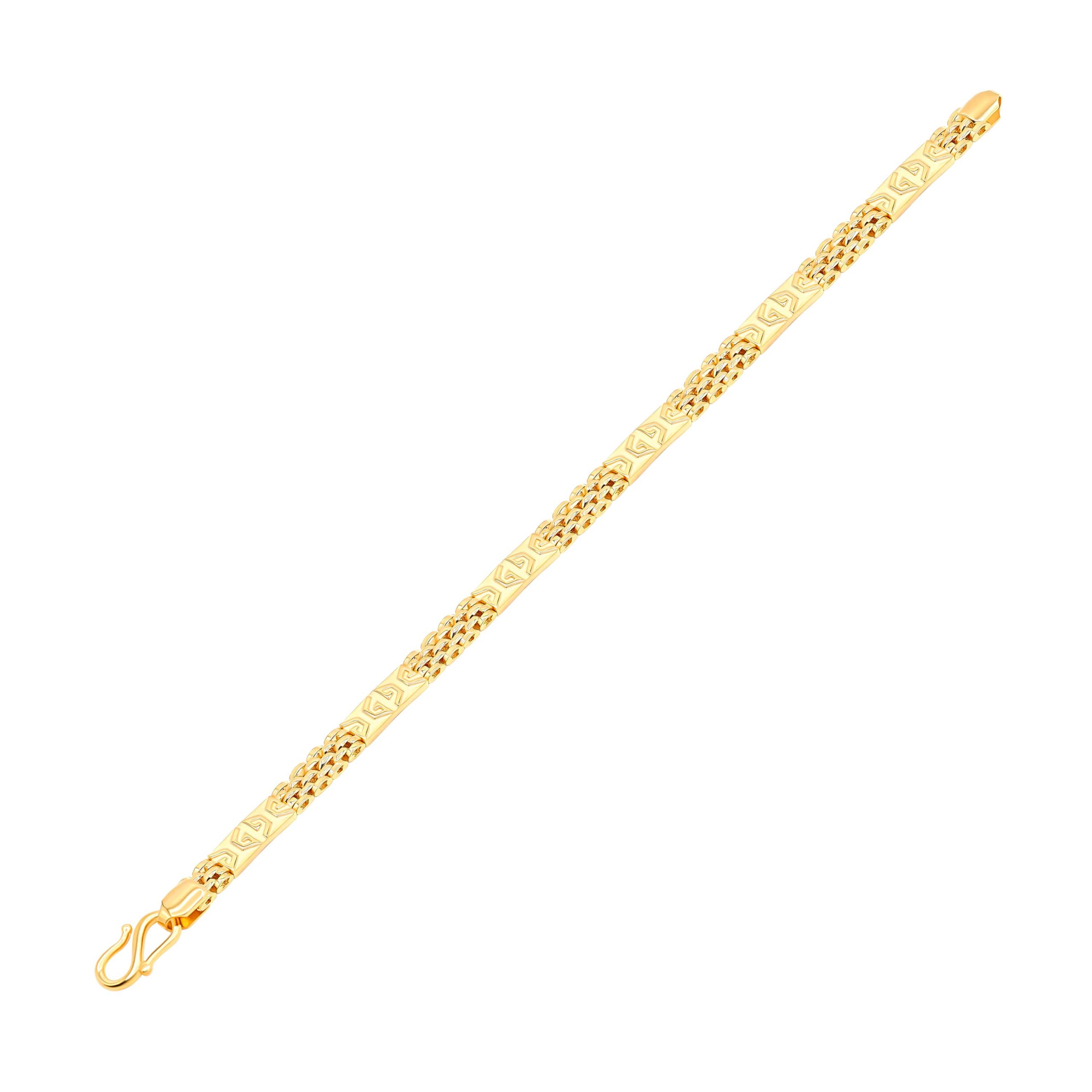 Buy One Gram Gold Guarantee Daily Use Chain Type Hand Bracelet Design Online-sonthuy.vn