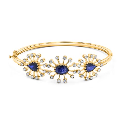 22K Gold Sapphire Bracelet (15.25G)