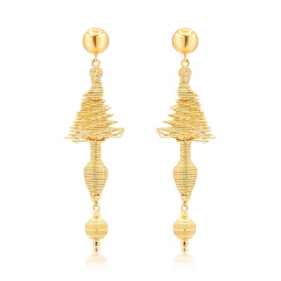 22K Gold Jhumka Earrings (14.55G)