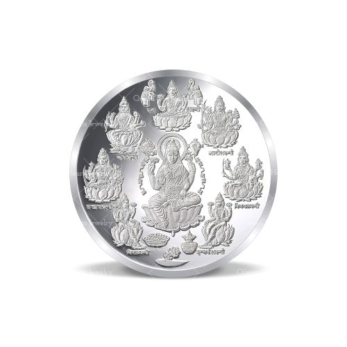999 Ashta Lakshmi Pure Silver Coin – 20 Grams