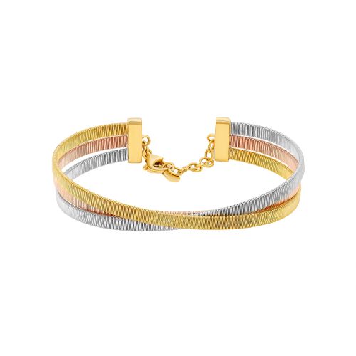 22K Gold Tri-Tone Bracelet (27.25G)