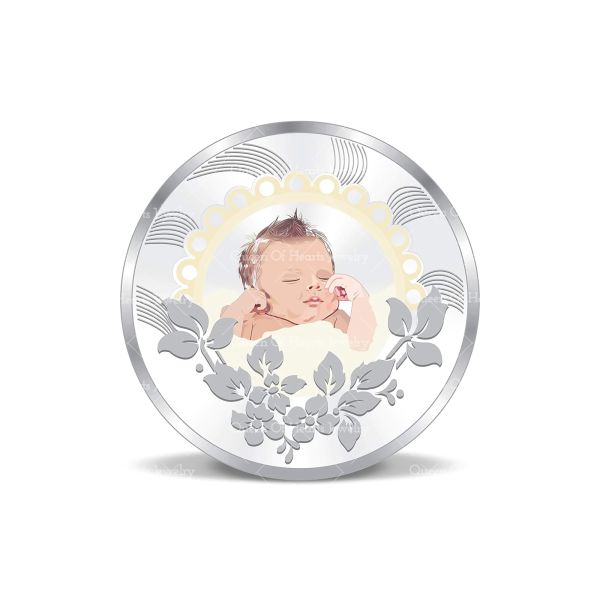 Newborn Baby 999 Pure Silver Coin
