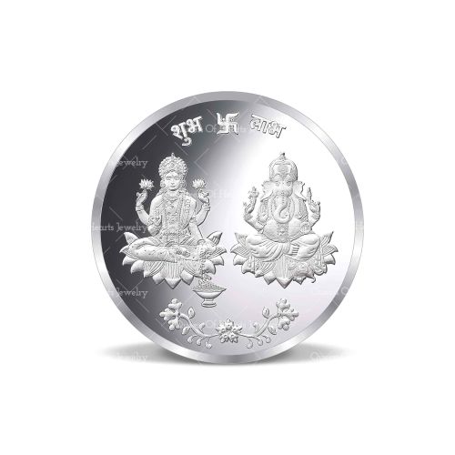 999 Lakshmi Ganesha Pure Silver Coin – 100 Grams