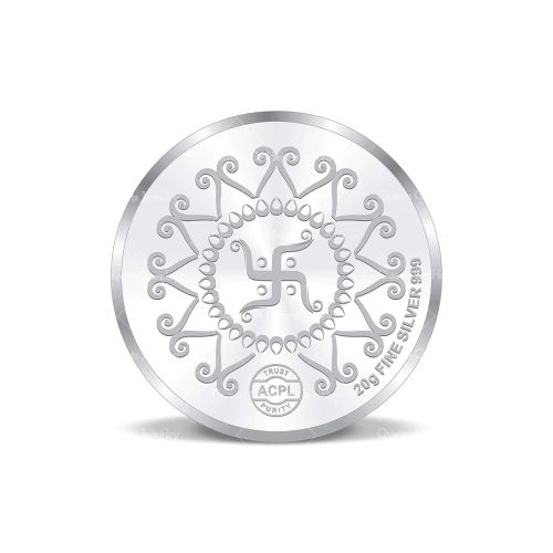 999 Kalash Housewarming Gift Pure Silver Coin – 20 Grams