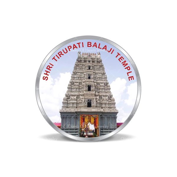 Shree Tirupati Balaji Temple 999 Pure Silver Coin