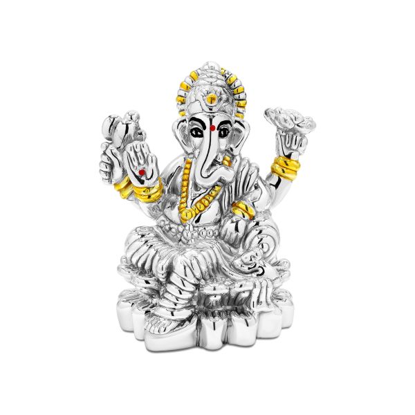 999 Pure Silver Ganesha Idol