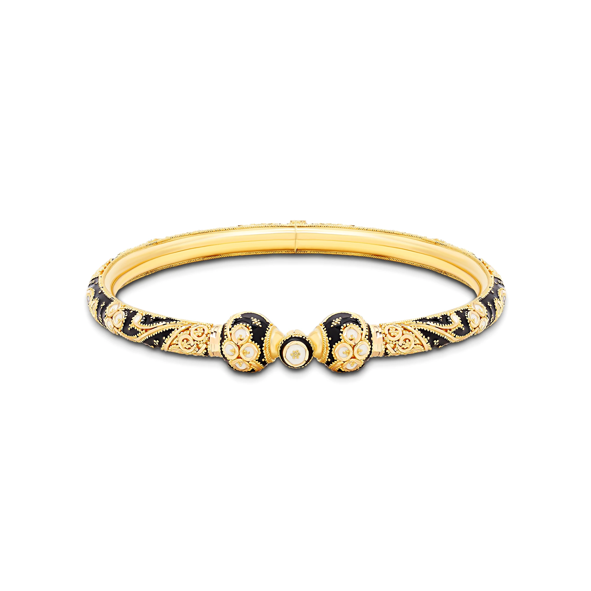Lot - Four Indian high-karat gold bracelets