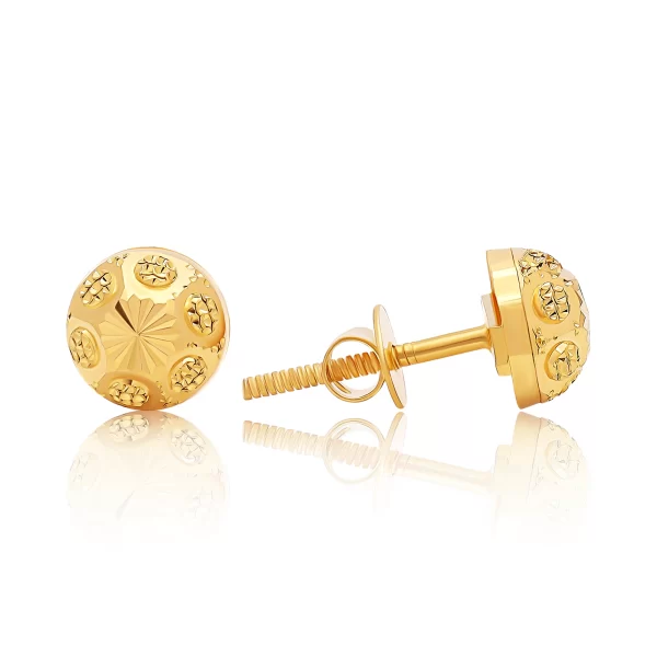 22K Gold Stud Earrings