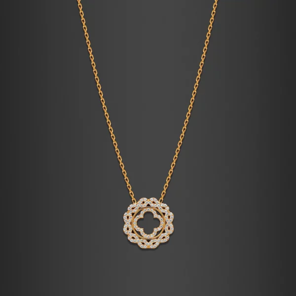 22K Gold CZ Necklace (4.80G)