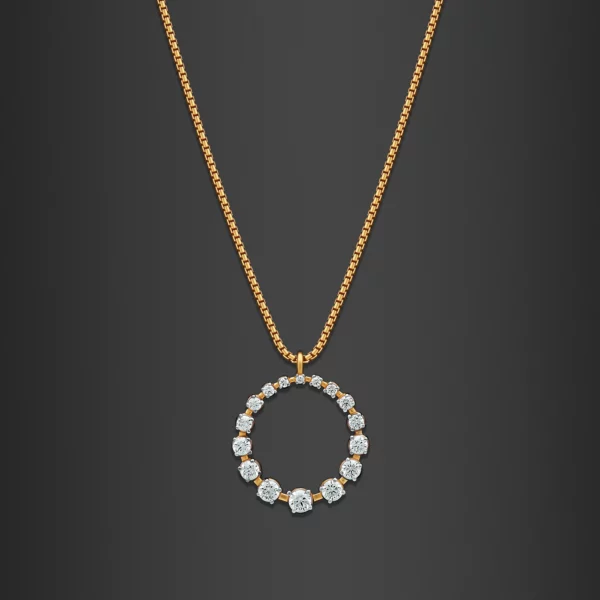 22K Gold CZ Necklace (8.15G)
