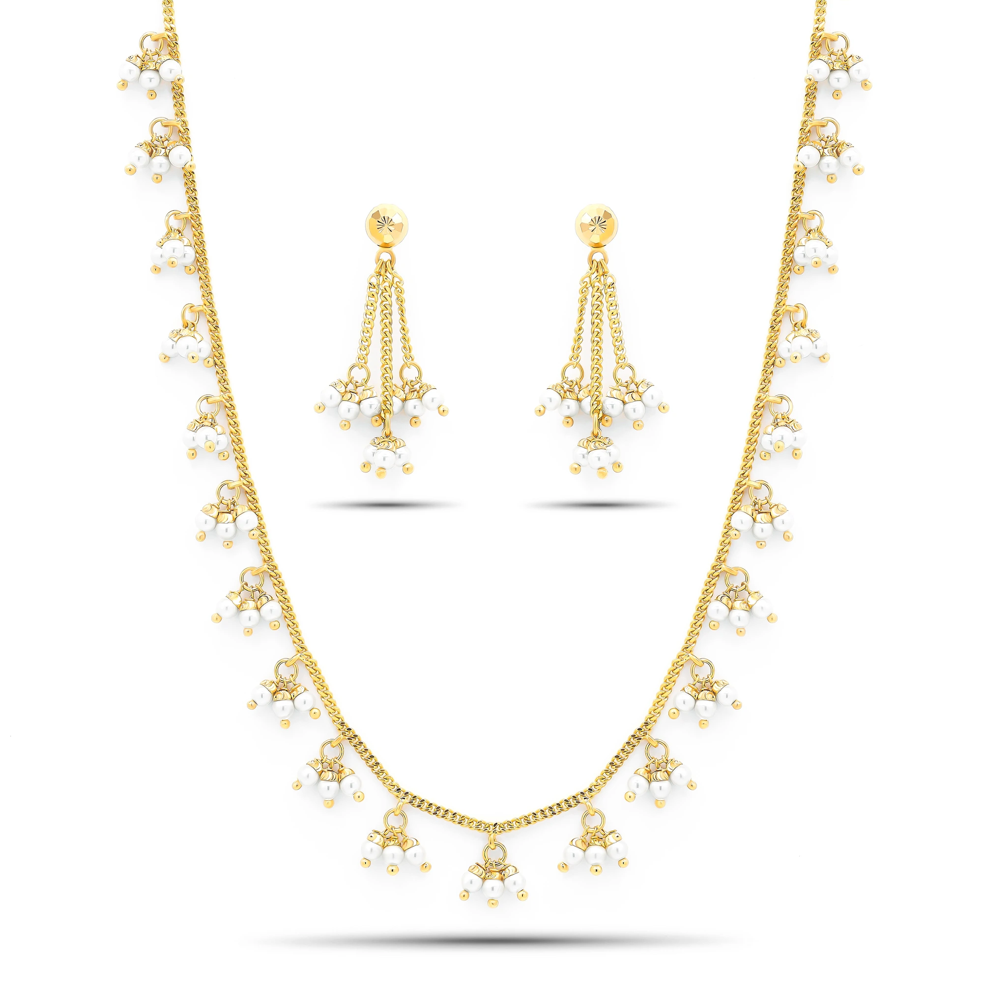 Gold Pearls Chain, Gold Pearls Set