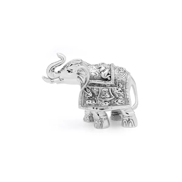 980 Pure Silver Engraved Elephant