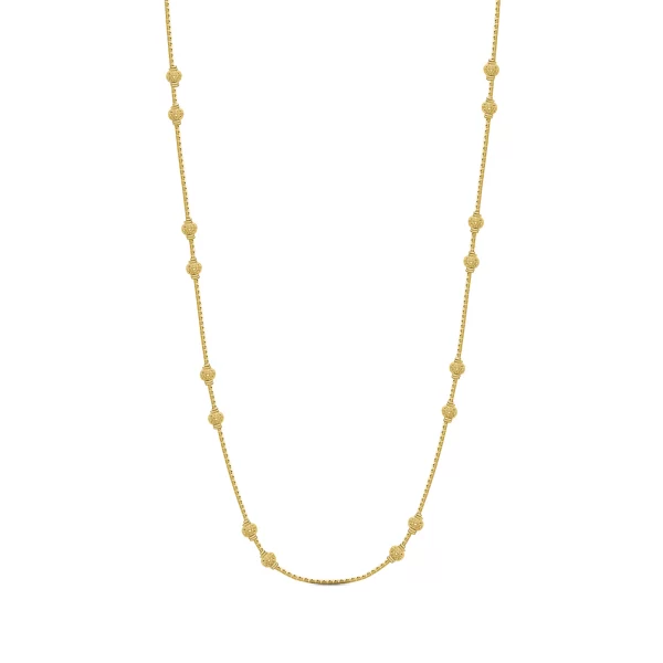22K Gold Beaded Necklace