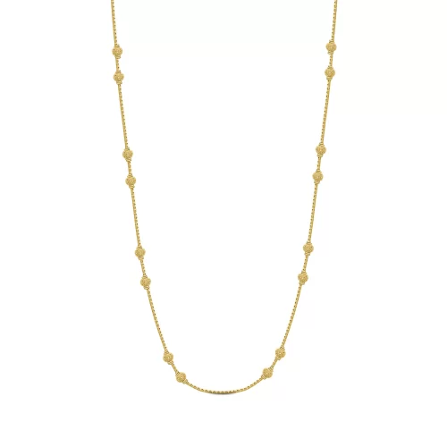 22K Gold Dual Beads Necklace (5.75G)