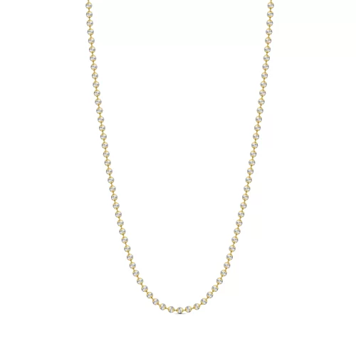 22K Gold Two Tone Beads Necklace (9.80G)