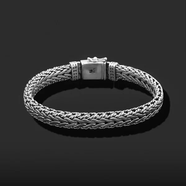 925 Sterling Silver Men's Braided Bali Bracelet