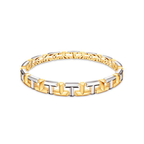 22K Gold Narrow T Bracelet