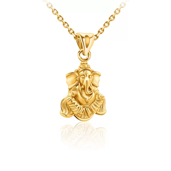 22K Gold Lightweight Ganesh Ji Pendant