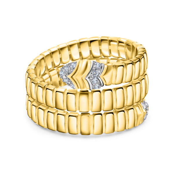 22K Gold Double coiled Serpent Ring