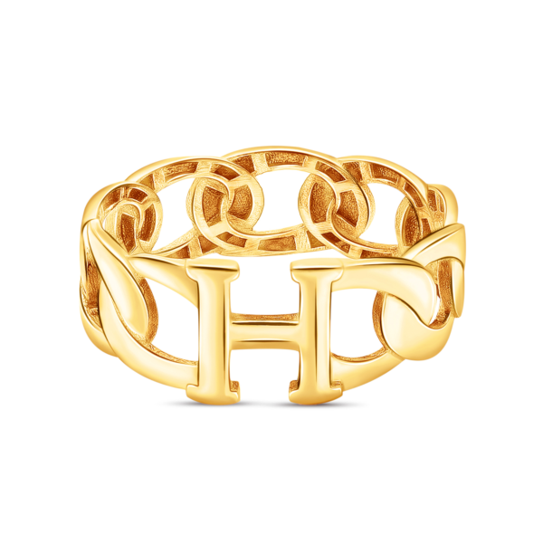 22K Gold H Chaine Ring