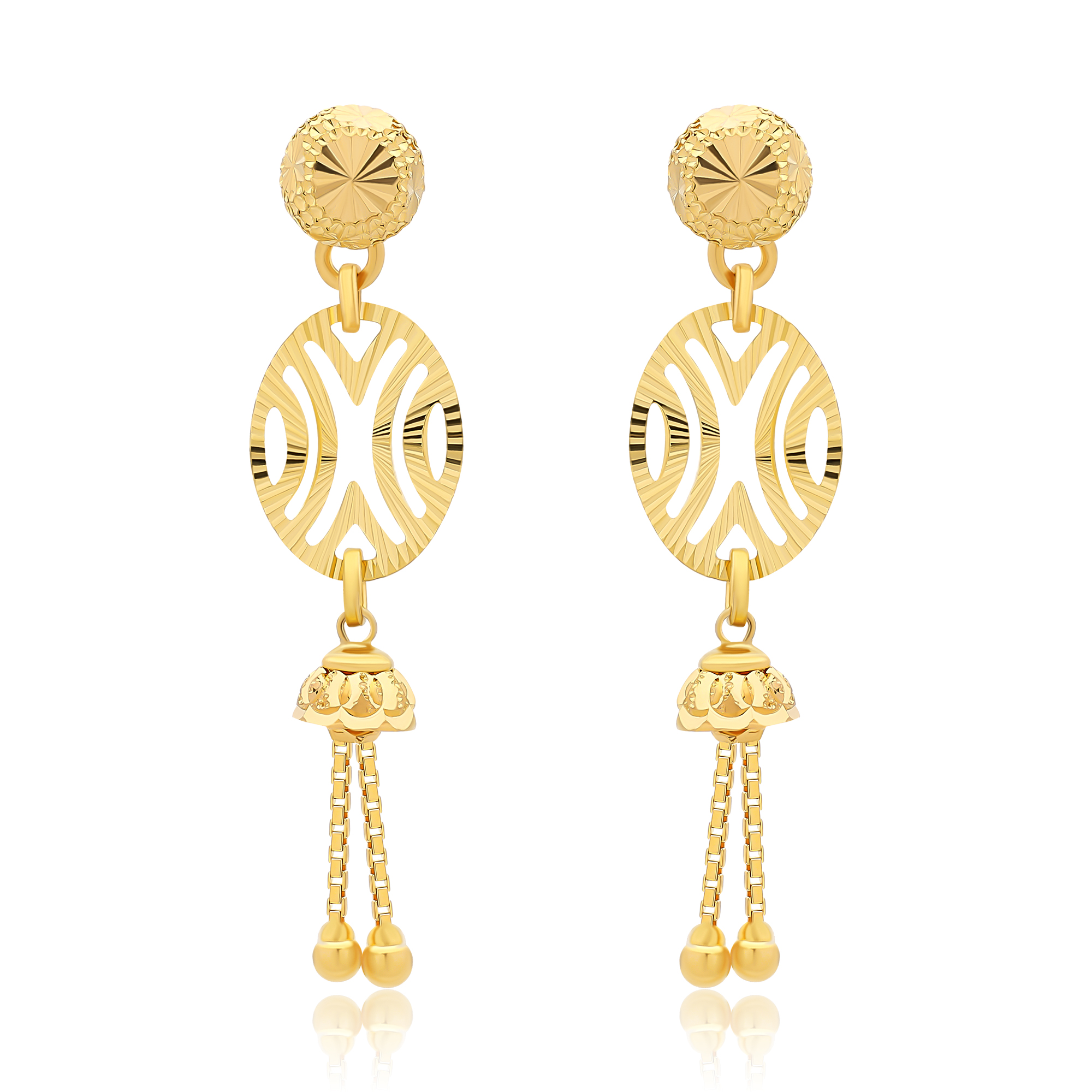 Senco Gold 22k Yellow Gold Drop Earrings for Women at Best Price