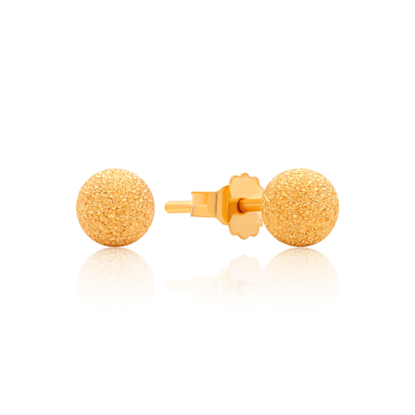 22K Gold Disco Ball Stud Earrings