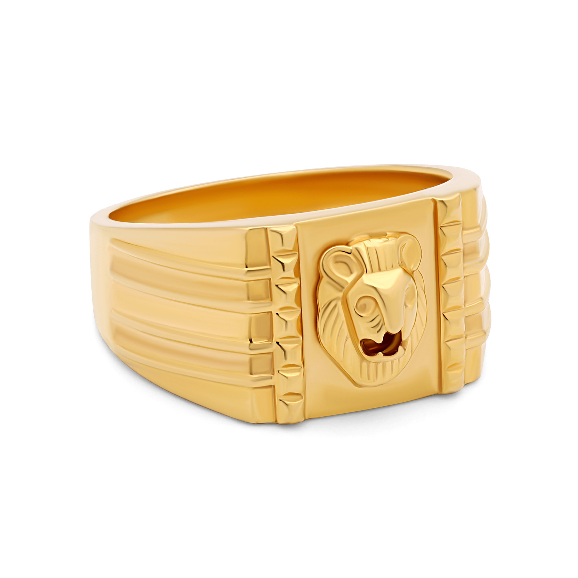 22K Gold Men's Lion Ring (18.45G) - Queen of Hearts Jewelry