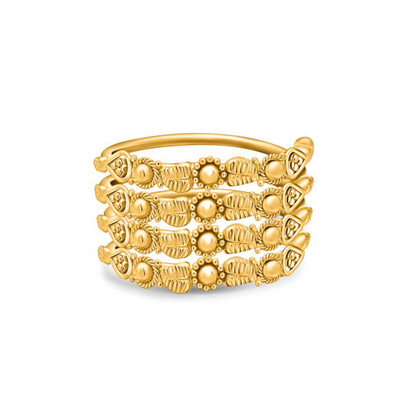 22K Gold Coiled Filigree Ring