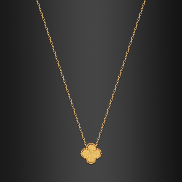 22K Gold Classic Clover Necklace