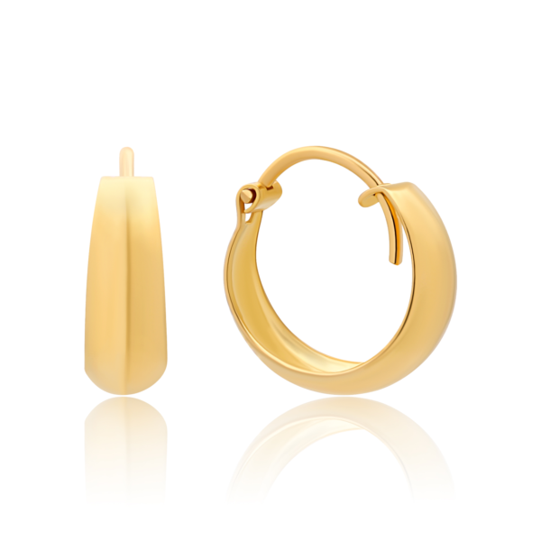22K Gold Light Hoop Earrings