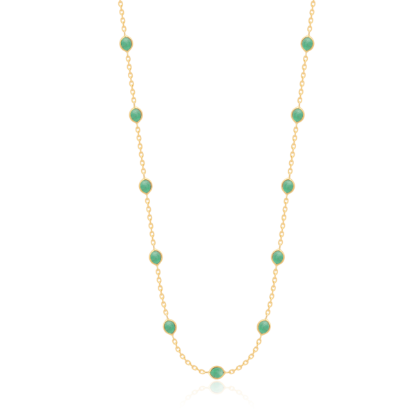 22K Gold Emerald Necklace