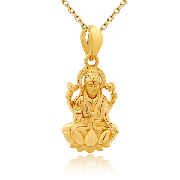 22K Gold Lakshmi Goddess Pendant