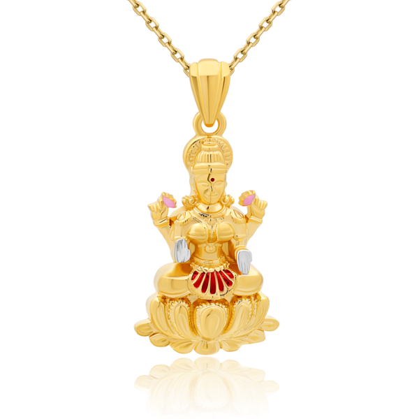 22K Gold Laxmi Goddess Pendant