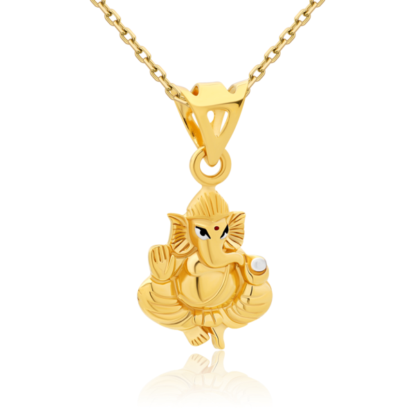 22K Gold Ganesh Pendant