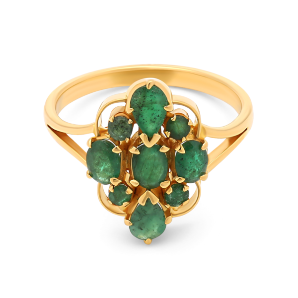 22K Gold Emerald Ring